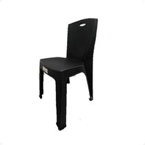 Cadeira Bistro Rattan Cairo Jardim e Área externa Preto Cadeira Bistro Rattan Cairo Jardim e Área externa Preto