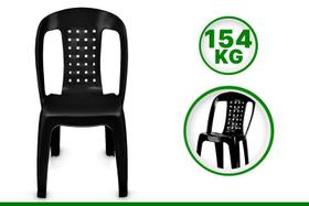 Cadeira Bistro Vime Preta Plastica 154Kg Cozinha Bar Bistro CAVMPT - ARQPLAST