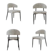 Cadeira Bless Fixa com 4 Pés 55 X 52,5 X 77,5 Cm com 4 Unidades