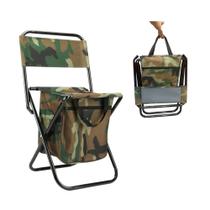 Cadeira Bolsa Banco Pesca Camping Ajustável Camuflada Trilha