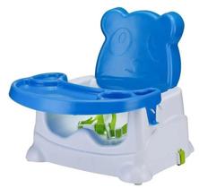 Cadeira Booster Alimentação Infantil Ursinho Baby Style Azul