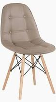 Cadeira botone estofada eames marrom Cadeira botone estofada eames marrom