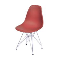 Cadeira Boxbit Dkr Eames Base Cromada Telha