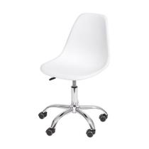 Cadeira Boxbit Dkr Eames Base Em Rodízio Branca