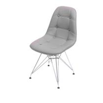 Cadeira Boxbit Dkr Eames Botonê Base Cromada Cinza