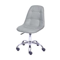 Cadeira Boxbit Dkr Eames Botonê Base Em Rodízio Cinza
