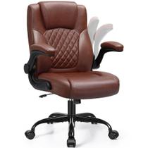 Cadeira Brick Attic Leather Office PU Ergonomic Giratória Marrom Cadeira Brick Attic Leather Office PU Ergonomic Giratória Marrom