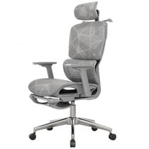 Cadeira Brin7 B7-012 Ergonômica Premium Cinza Mesh com Ajuste Lombar e Braços Cadeira Brin7 B7-012 Ergonômica Premium Cinza Mesh com Ajuste Lombar e Braços