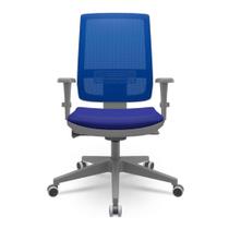 Cadeira Brizza Diretor Grafite Tela Azul Assento Aero Azul Base Autocompensador Piramidal - 66152 Cadeira Brizza Diretor Grafite Tela Azul Assento Aero Azul Base Autocompensador Piramidal - 66152