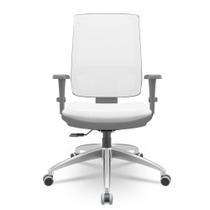 Cadeira Brizza Diretor Grafite Tela Branca Assento Aero Branco Base RelaxPlax Alumínio - 65985