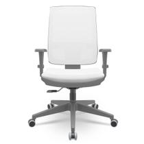 Cadeira Brizza Diretor Grafite Tela Branca Assento Aero Branco Base RelaxPlax Piramidal - 66364 Cadeira Brizza Diretor Grafite Tela Branca Assento Aero Branco Base RelaxPlax Piramidal - 66364