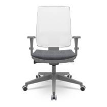 Cadeira Brizza Diretor Grafite Tela Branca Assento Concept Granito Base Autocompensador Piramidal - 66176 Cadeira Brizza Diretor Grafite Tela Branca Assento Concept Granito Base Autocompensador Piramidal - 66176