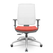 Cadeira Brizza Diretor Grafite Tela Branca Assento Concept Rosê Base RelaxPlax Alumínio - 65992