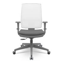 Cadeira Brizza Diretor Grafite Tela Branca Assento Poliester Cinza Base RelaxPlax Piramidal - 66378 Cadeira Brizza Diretor Grafite Tela Branca Assento Poliester Cinza Base RelaxPlax Piramidal - 66378