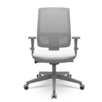 Cadeira Brizza Diretor Grafite Tela Cinza Assento Aero Branco Base Autocompensador Piramidal - 66244