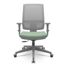 Cadeira Brizza Diretor Grafite Tela Cinza Assento Vinil Verde Base RelaxPlax Piramidal - 66400 Cadeira Brizza Diretor Grafite Tela Cinza Assento Vinil Verde Base RelaxPlax Piramidal - 66400