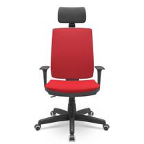 Cadeira Brizza Soft Presidente Poliéster Giratória BackPlax - Apoio de Cabeça e Braços Reguláveis Cadeira Brizza Soft Presidente Poliéster Giratória BackPlax - Apoio de Cabeça e Braços Reguláveis