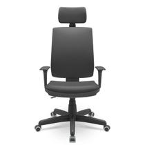 Cadeira Brizza Soft Presidente Vinil Giratória BackPlax - Apoio de Cabeça e Braços Reguláveis