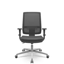 Cadeira Brizza Tela 3D BackPlax Aluminio Sem Apoio Plaxmetal NR-17 Ergonômica