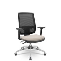 Cadeira Brizza Tela 3D Backplax Cromada Sem Apoio Poli Fendi