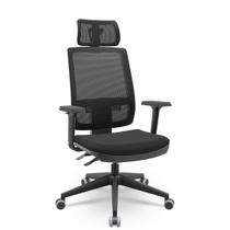 Cadeira Brizza Tela 3D Backplax Piramidal C Apoio Aero Preto