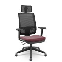 Cadeira Brizza Tela 3D BackPlax Piramidal Com Apoio NR17 Plax