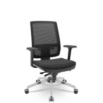 Cadeira Brizza Tela 3D Slider Cromada Sem Apoio NR17 Plax