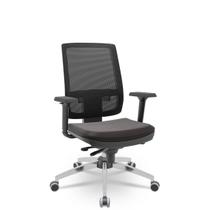 Cadeira Brizza Tela 3D Slider Cromada Sem Apoio NR17 Plax