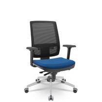 Cadeira Brizza Tela 3D Slider Cromada Sem Apoio Poliést ul