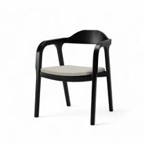 Cadeira Bugre Preto Assento Tec Bege Claro - 76917