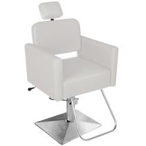 Cadeira Cabeleireiro Ravenna Reclinável Branco Pé Quadrado