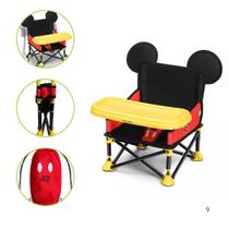 Cadeira Cadeirinha Alimentação Bebê Papinha Mesa Portátil Mickey Disney Menino
