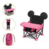 Cadeira Cadeirinha Alimentação Bebê Papinha Mesa Portátil Minnie Disney Menina Rosa Cadeira Cadeirinha Alimentação Bebê Papinha Mesa Portátil Minnie Disney Menina Rosa