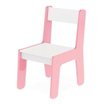 Cadeira Cadeirinha Infantil Rosa Em Madeira Brinquedo - Junges