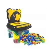 Cadeira Cadeirinha Toy Blocos 24 Peças Homem Aranha, Princesas e Batman Brinquedos Lego Organizador