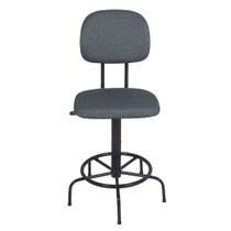 Cadeira caixa alta banqueta check out supermercado mercadinho mercearia portaria economica cinza