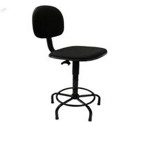 Cadeira Caixa-Alta Com Apoio de Pés Reguláveis Preta Cadeira Caixa-Alta Com Apoio de Pés Reguláveis Preta