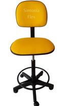 Cadeira Caixa Alta Com Aro E Com Rodízio Corano Amarelo