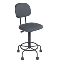 Cadeira Caixa Alta com rodizios rodinhas Atendimento Recepção Balcão Espuma Injetada Cinza Cadeira Caixa Alta com rodizios rodinhas Atendimento Recepção Balcão Espuma Injetada Cinza