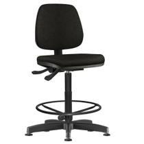 Cadeira Caixa Alta Giratória Job L02 Material Sintético Preto - Lyam Decor