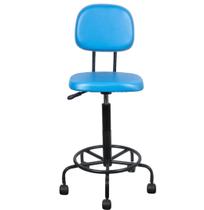 Cadeira caixa alta L duplo base semi corano azul claro