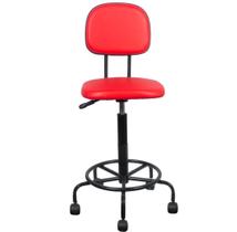Cadeira Caixa Alta L Duplo Base Semi Corano Vermelho