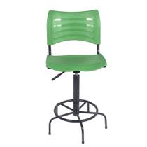 Cadeira Caixa Alta Plástica Verde Recepcao Hortifruti guarita vigia mercado mercadinho clean design luxo premium