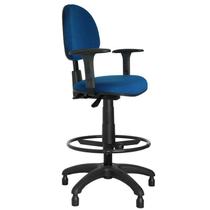 Cadeira Caixa Ergonômica NR17 Jserrano Azul com Preto com Braço Regulável - ULTRA Móveis