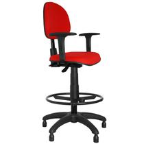 Cadeira Caixa Ergonômica NR17 Jserrano Vermelho com Braço Regulável - ULTRA Móveis