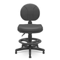 Cadeira Caixa Executiva Back System material sintético Preto Plaxmetal Cadeira Caixa Executiva Back System material sintético Preto Plaxmetal