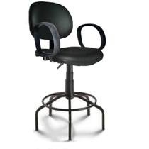 Cadeira Caixa Executiva Lisa com Braço Corsa Aranha MARTIFLEX Cor Preta 2508