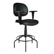 Cadeira Caixa Executiva Lisa com Braços Reguláveis Aranha MARTIFLEX Cor Preta 2504