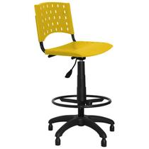 Cadeira Caixa Giratória Plástica Amarela - ULTRA Móveis - Ultra Móveis Corporativo