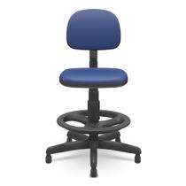 Cadeira caixa giratória secretária Slim azul